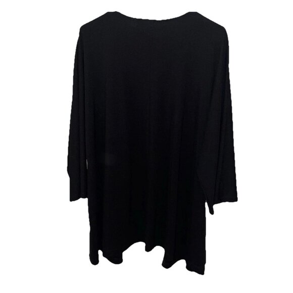 Avenue Black Stretchy Open Cardigan Sweater New with Tag Size 18 Light Weight. - Picture 3 of 5